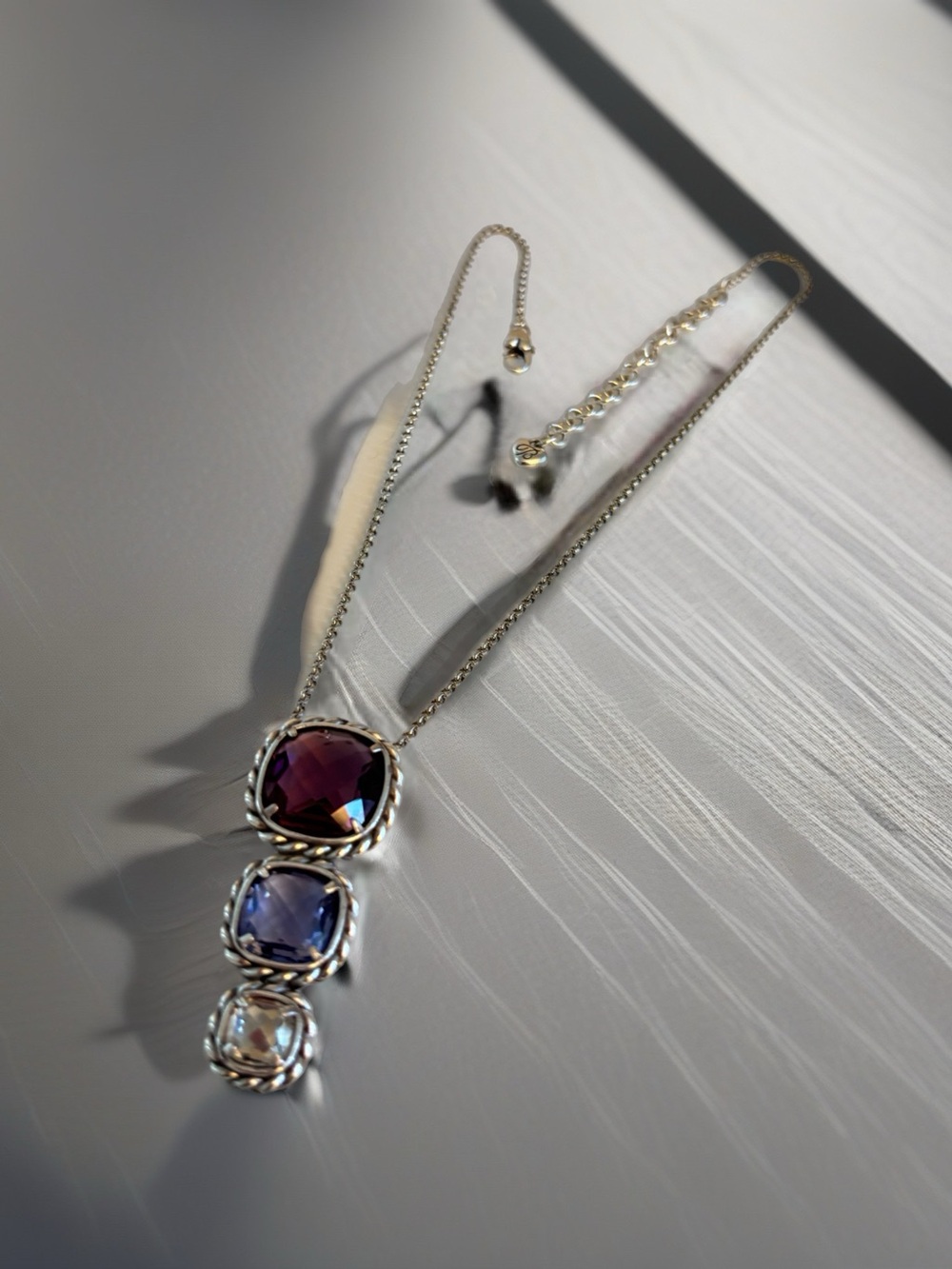 Brighton stacked multi-stone pendant necklace. Excellent Condition